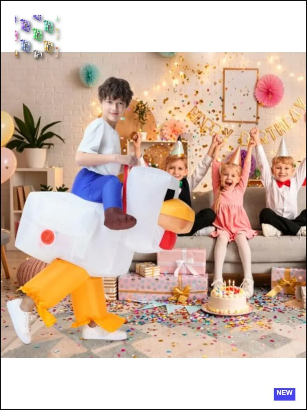 Inflatable Chicken Costume for Kids Halloween Blow Up Funny Costume